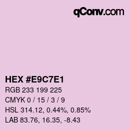 颜色代码: HEX #E9C7E1 | qconv.com