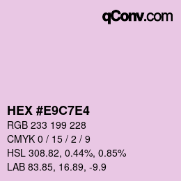 Color code: HEX #E9C7E4 | qconv.com
