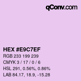 Farbcode: HEX #E9C7EF | qconv.com