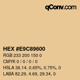Color code: HEX #E9C89600 | qconv.com