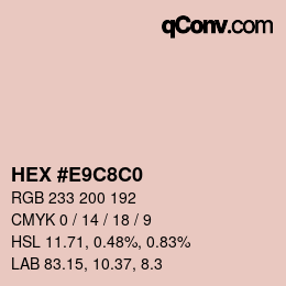 カラーコード: HEX #E9C8C0 | qconv.com