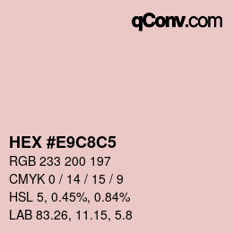 Color code: HEX #E9C8C5 | qconv.com