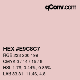 Color code: HEX #E9C8C7 | qconv.com