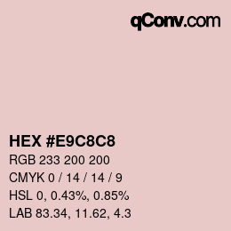 Color code: HEX #E9C8C8 | qconv.com