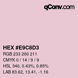 カラーコード: HEX #E9C8D3 | qconv.com
