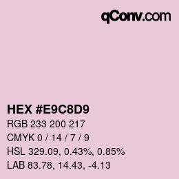 Color code: HEX #E9C8D9 | qconv.com