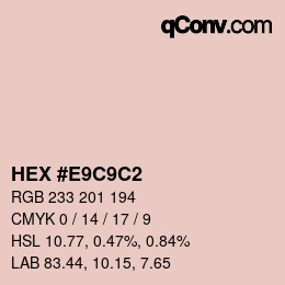 カラーコード: HEX #E9C9C2 | qconv.com