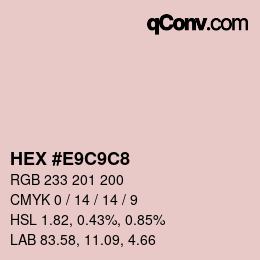 Color code: HEX #E9C9C8 | qconv.com