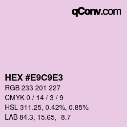 Código de color: HEX #E9C9E3 | qconv.com