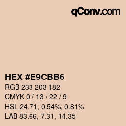 カラーコード: HEX #E9CBB6 | qconv.com