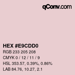 カラーコード: HEX #E9CDD0 | qconv.com