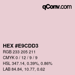 Color code: HEX #E9CDD3 | qconv.com