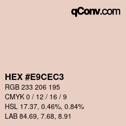 Color code: HEX #E9CEC3 | qconv.com