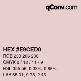 Color code: HEX #E9CED0 | qconv.com