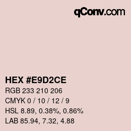 カラーコード: HEX #E9D2CE | qconv.com