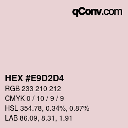 Color code: HEX #E9D2D4 | qconv.com