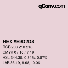カラーコード: HEX #E9D2D8 | qconv.com