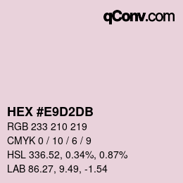 カラーコード: HEX #E9D2DB | qconv.com