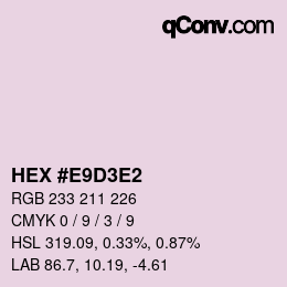 Color code: HEX #E9D3E2 | qconv.com