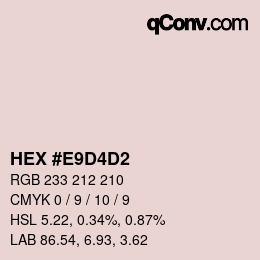 Color code: HEX #E9D4D2 | qconv.com