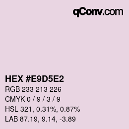 Color code: HEX #E9D5E2 | qconv.com