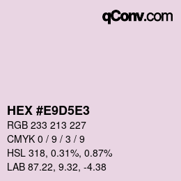 Color code: HEX #E9D5E3 | qconv.com