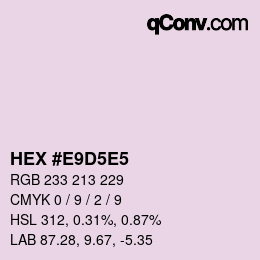 Color code: HEX #E9D5E5 | qconv.com