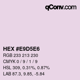 Color code: HEX #E9D5E6 | qconv.com