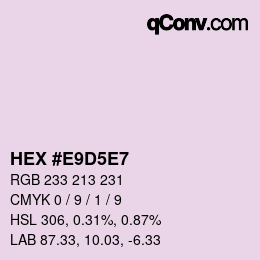 Color code: HEX #E9D5E7 | qconv.com