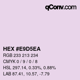 Color code: HEX #E9D5EA | qconv.com