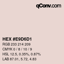 Farbcode: HEX #E9D6D1 | qconv.com