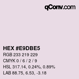 カラーコード: HEX #E9DBE5 | qconv.com