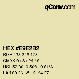 カラーコード: HEX #E9E2B2 | qconv.com
