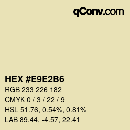 カラーコード: HEX #E9E2B6 | qconv.com