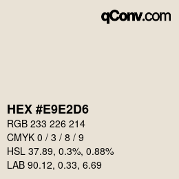 カラーコード: HEX #E9E2D6 | qconv.com