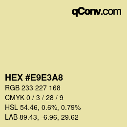 カラーコード: HEX #E9E3A8 | qconv.com