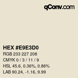 カラーコード: HEX #E9E3D0 | qconv.com