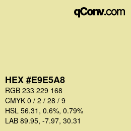 カラーコード: HEX #E9E5A8 | qconv.com