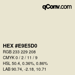 カラーコード: HEX #E9E5D0 | qconv.com