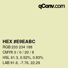 カラーコード: HEX #E9EABC | qconv.com