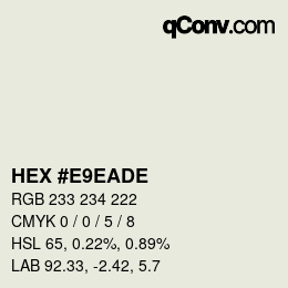 カラーコード: HEX #E9EADE | qconv.com