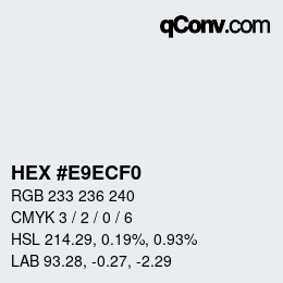 Color code: HEX #E9ECF0 | qconv.com