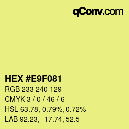 Color code: HEX #E9F081 | qconv.com