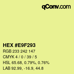 Color code: HEX #E9F293 | qconv.com