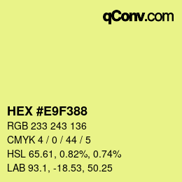 カラーコード: HEX #E9F388 | qconv.com