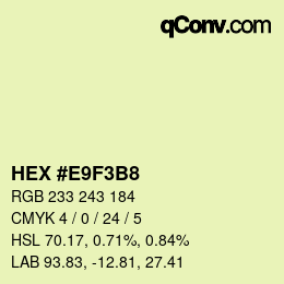 Color code: HEX #E9F3B8 | qconv.com