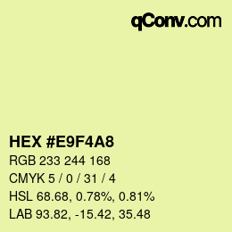 Farbcode: HEX #E9F4A8 | qconv.com