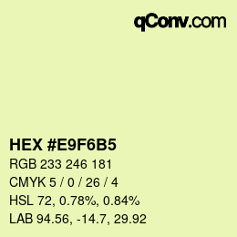 Color code: HEX #E9F6B5 | qconv.com