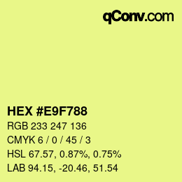 Color code: HEX #E9F788 | qconv.com