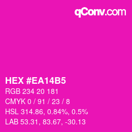 Color code: HEX #EA14B5 | qconv.com